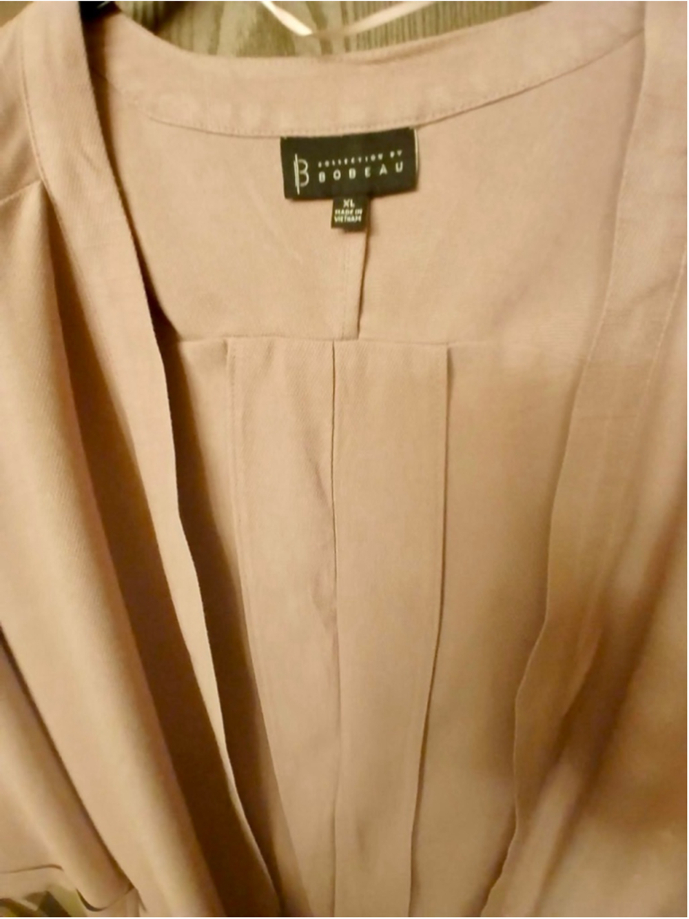 Women’s Bobeau Open Front Jacket Blush Pink 3/4 Sleeve XL JC542 - Picture 5 of 9